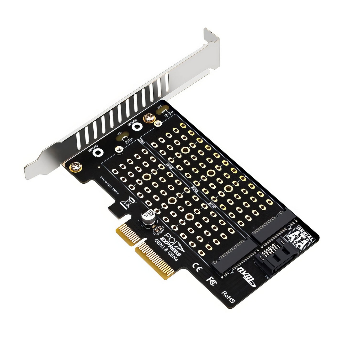Simplecom EC412v2 NVMe and SATA M.2 SSD to PCIe x4 Expansion Card V28-SIMEC412V2