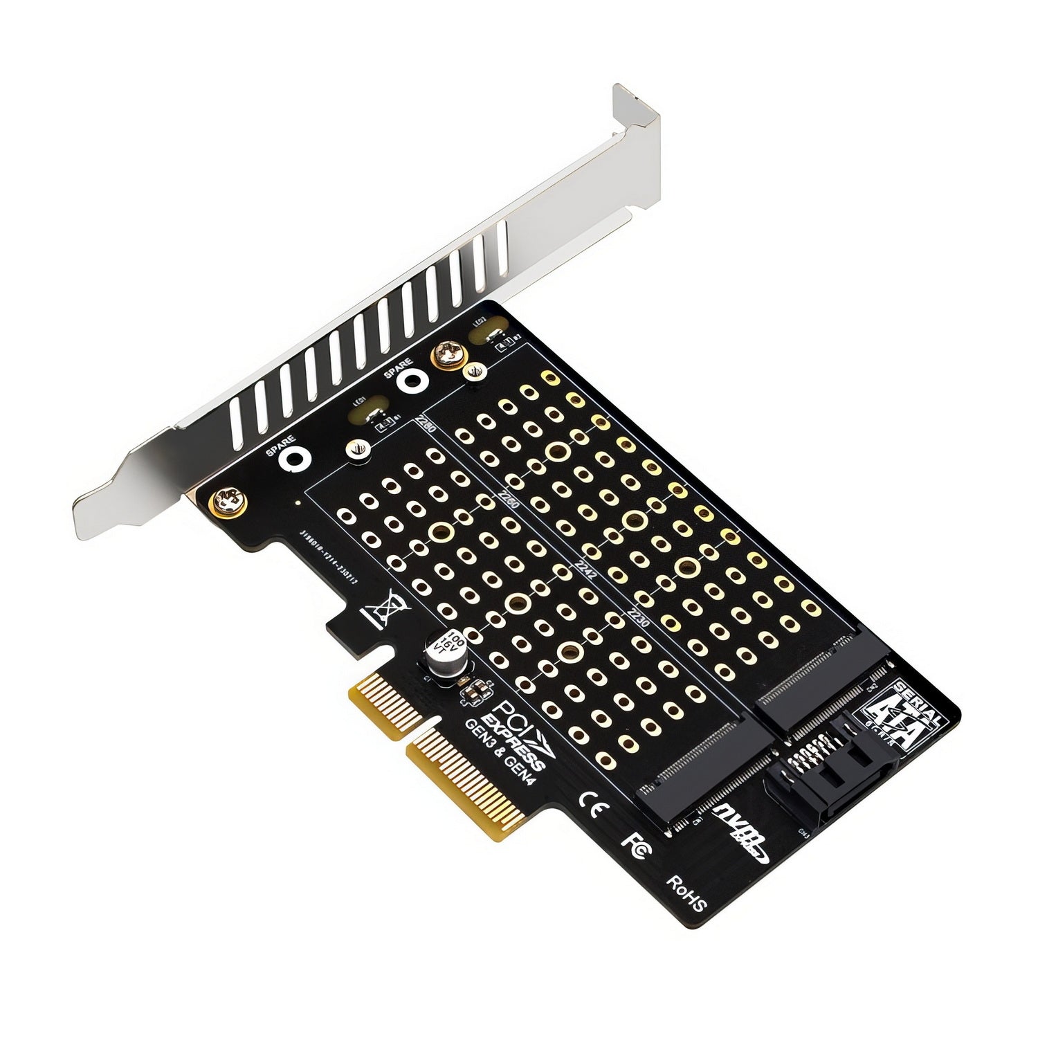 Simplecom EC412v2 NVMe and SATA M.2 SSD to PCIe x4 Expansion Card V28-SIMEC412V2