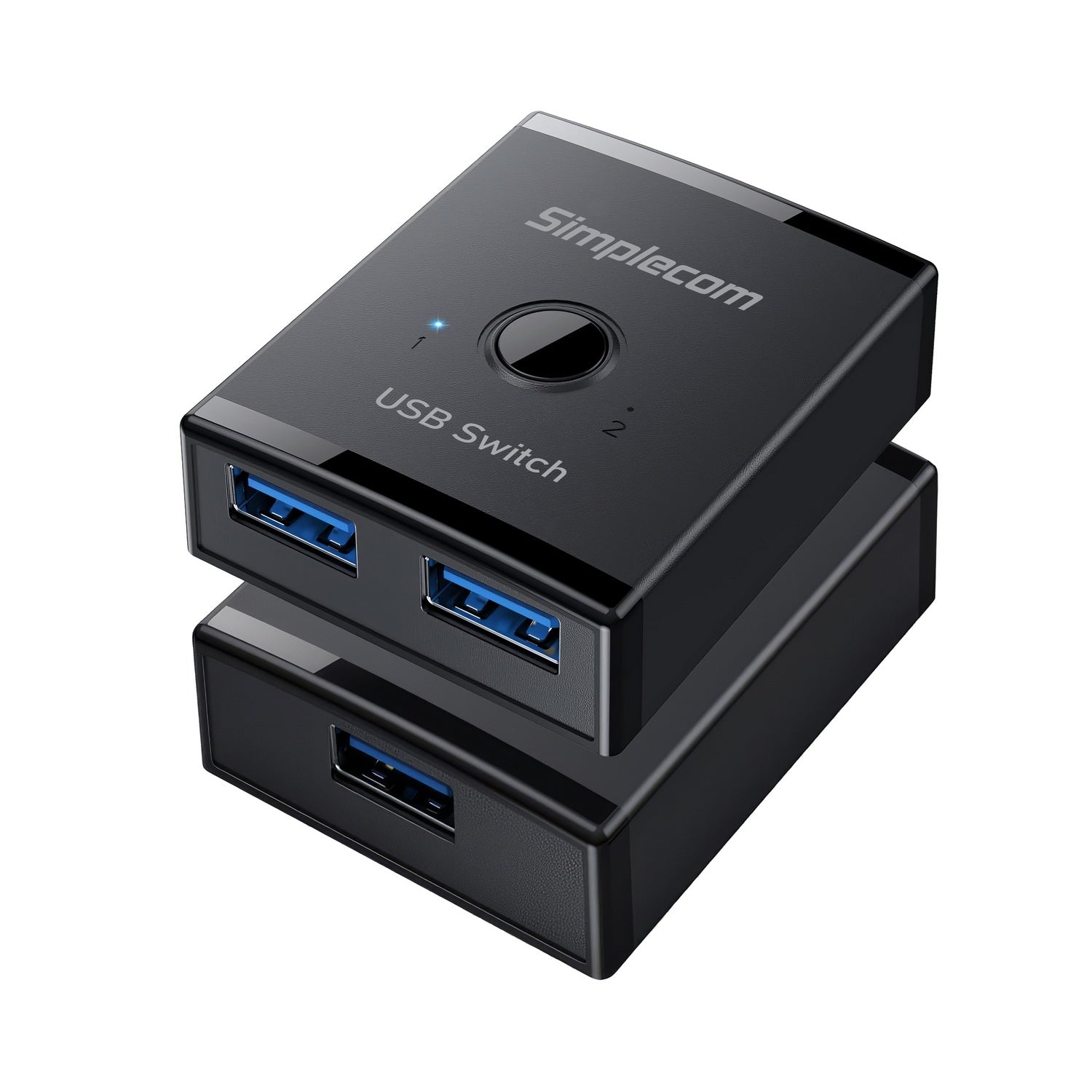 Simplecom KM125 Bi-Directional 2-Way USB 3.0 Switch 1 In 2 Out (2 In 1 Out) 5Gbps V28-SIMKM125