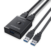 Simplecom KM125 Bi-Directional 2-Way USB 3.0 Switch 1 In 2 Out (2 In 1 Out) 5Gbps V28-SIMKM125