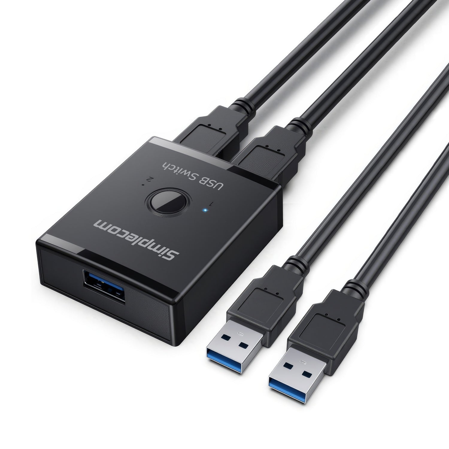 Simplecom KM125 Bi-Directional 2-Way USB 3.0 Switch 1 In 2 Out (2 In 1 Out) 5Gbps V28-SIMKM125