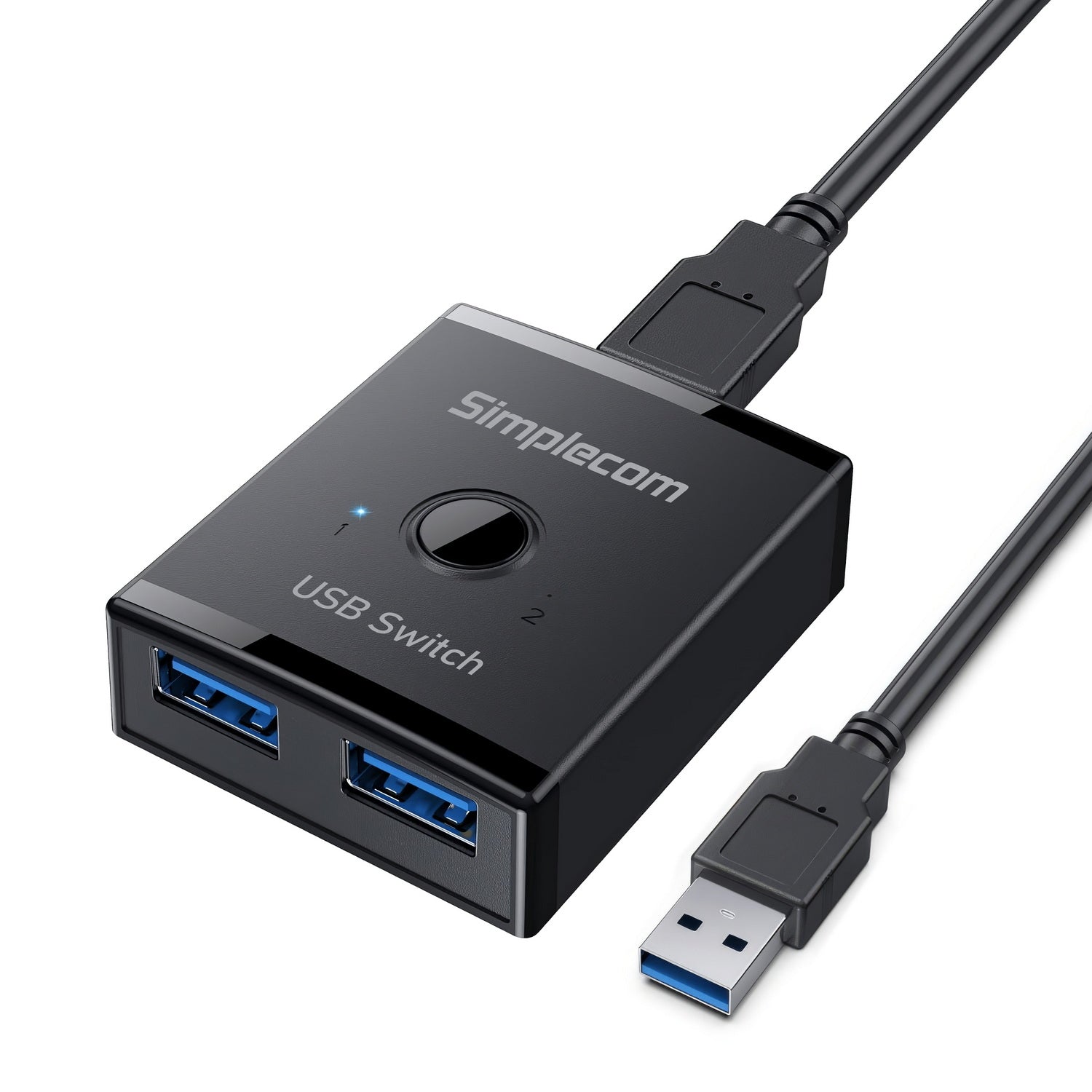 Simplecom KM125 Bi-Directional 2-Way USB 3.0 Switch 1 In 2 Out (2 In 1 Out) 5Gbps V28-SIMKM125