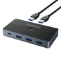 Simplecom KM320 2-Way SuperSpeed USB Switch 4-Port Hub with USB-C USB 3.0 5Gbps V28-SIMKM320