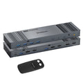 Simplecom KM490 HDMI and DisplayPort Dual Monitor KVM Switch for 2 Computers with 4-Port USB 3.0 Hub 5Gbps V28-SIMKM490