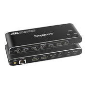 Simplecom KM590 2-Port USB-C Dual 4K HDMI Monitor KVM Switch and Docking Station with Network Sharing V28-SIMKM590