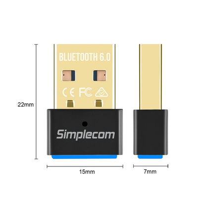Simplecom NB600 USB Bluetooth 6.0 Adapter Wireless Dongle V28-SIMNB600