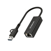 Simplecom NU315C SuperSpeed USB-C and USB-A to Gigabit Ethernet Adapter V28-SIMNU315C