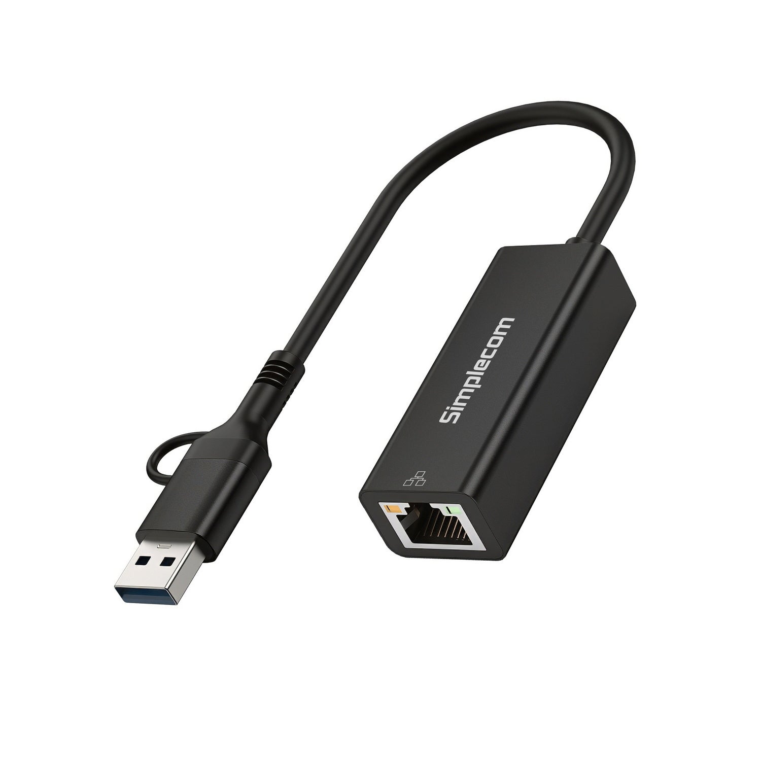 Simplecom NU315C SuperSpeed USB-C and USB-A to Gigabit Ethernet Adapter V28-SIMNU315C