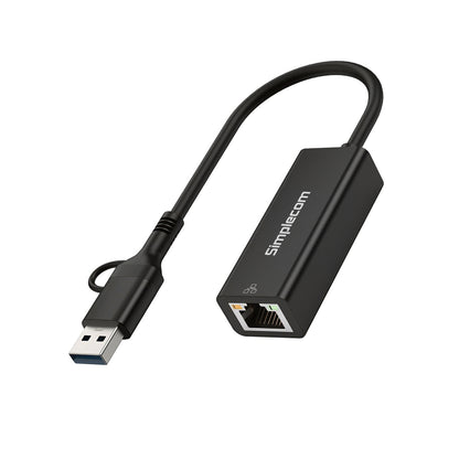 Simplecom NU315C SuperSpeed USB-C and USB-A to Gigabit Ethernet Adapter V28-SIMNU315C
