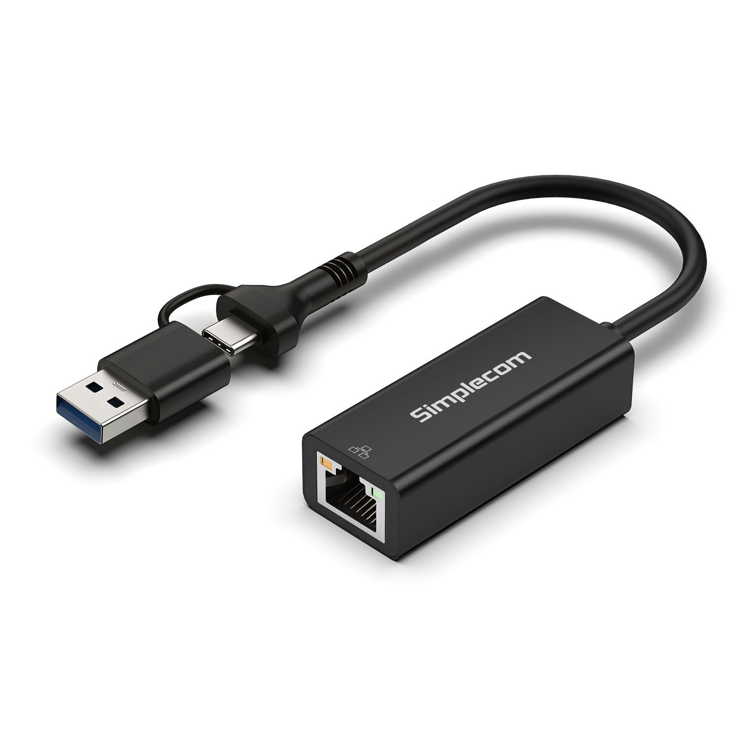 Simplecom NU315C SuperSpeed USB-C and USB-A to Gigabit Ethernet Adapter V28-SIMNU315C