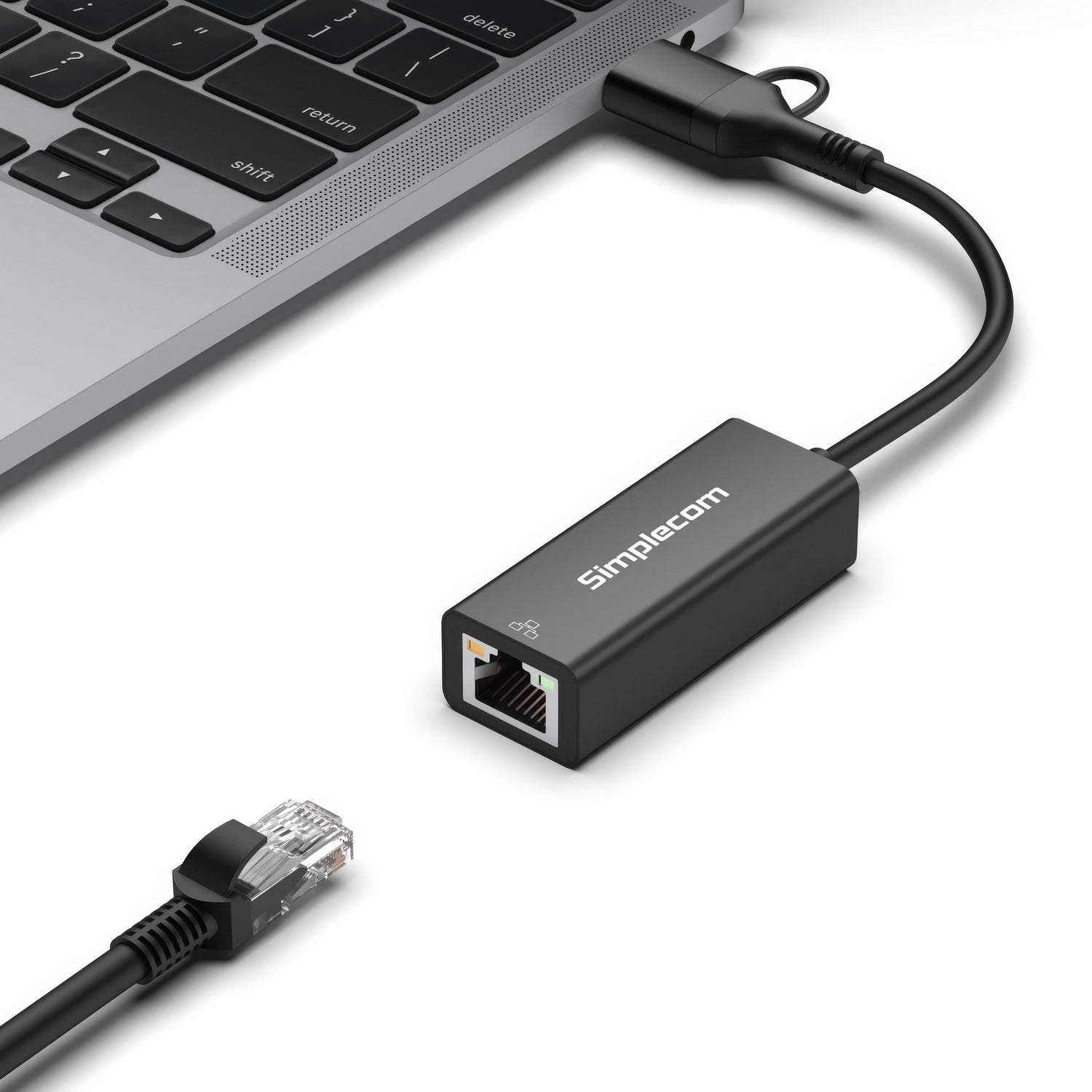 Simplecom NU315C SuperSpeed USB-C and USB-A to Gigabit Ethernet Adapter V28-SIMNU315C
