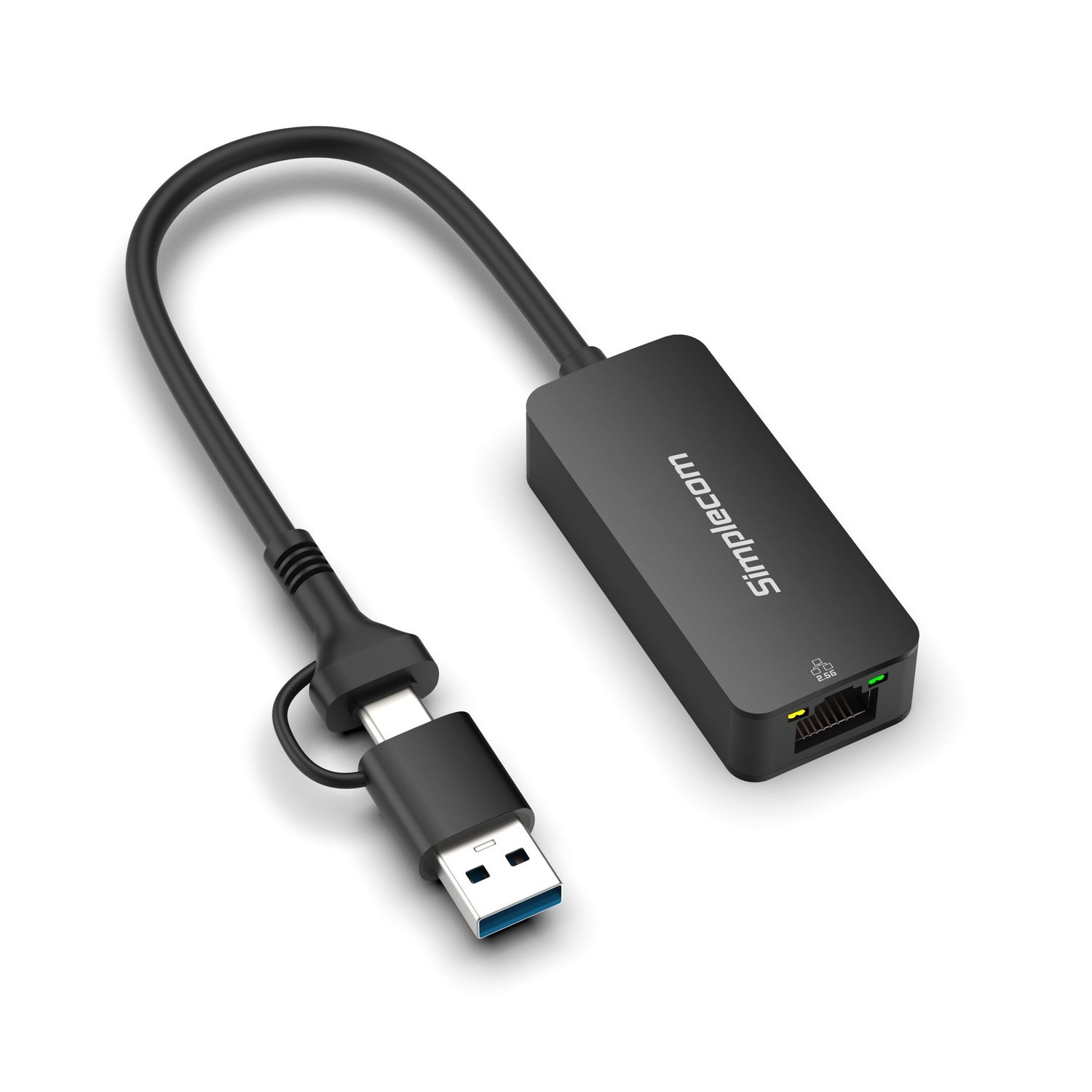 Simplecom NU405C SuperSpeed USB-C and USB-A to 2.5G Ethernet Network Adapter 2.5Gbps LAN V28-SIMNU405C