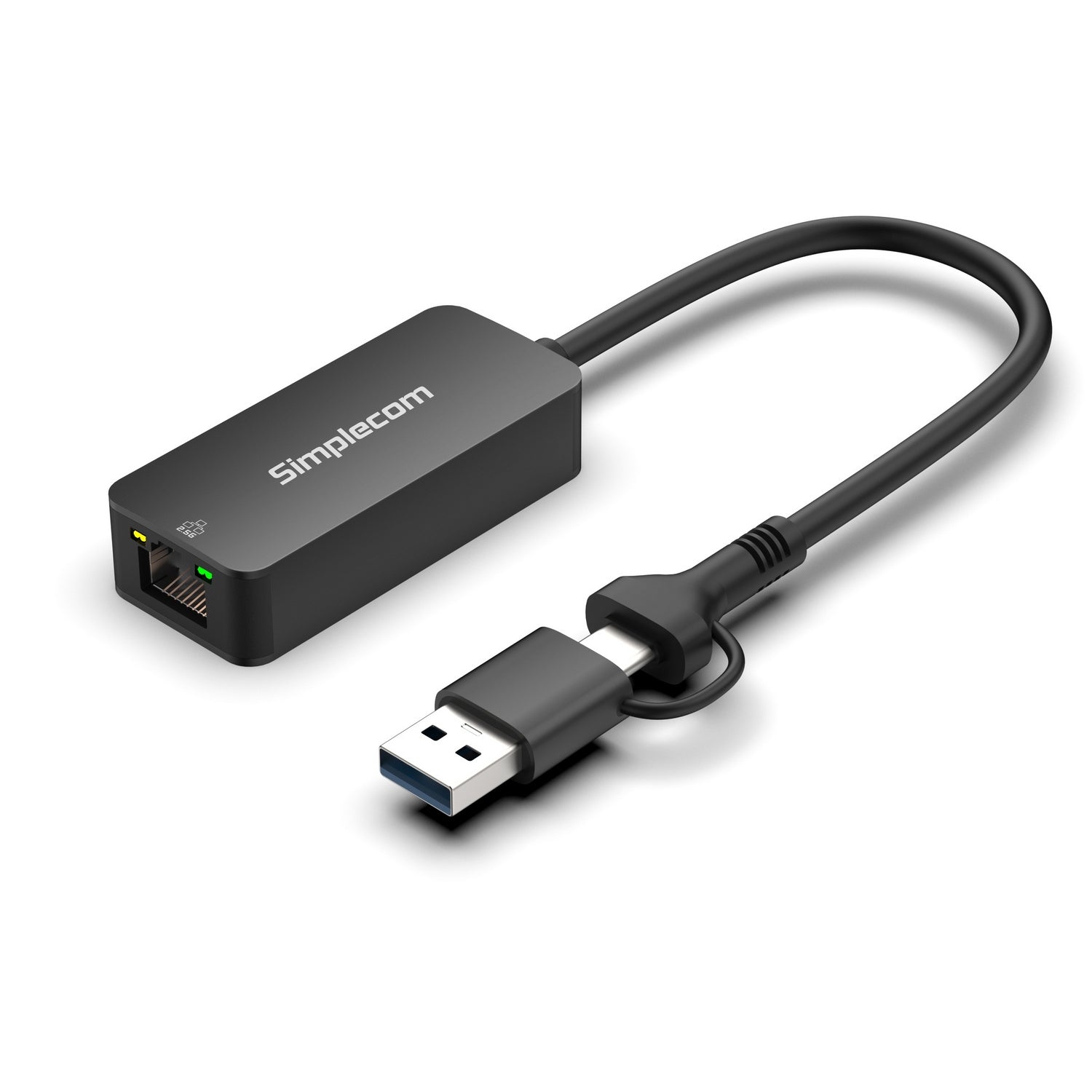 Simplecom NU405C SuperSpeed USB-C and USB-A to 2.5G Ethernet Network Adapter 2.5Gbps LAN V28-SIMNU405C