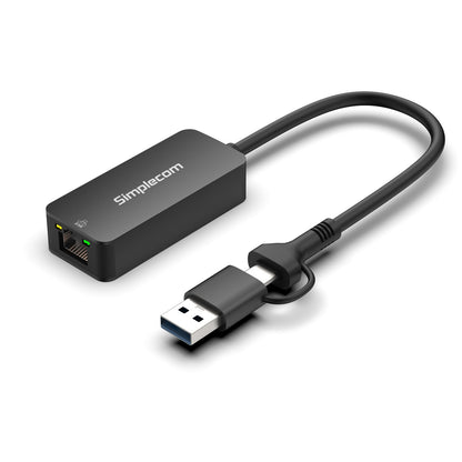 Simplecom NU405C SuperSpeed USB-C and USB-A to 2.5G Ethernet Network Adapter 2.5Gbps LAN V28-SIMNU405C