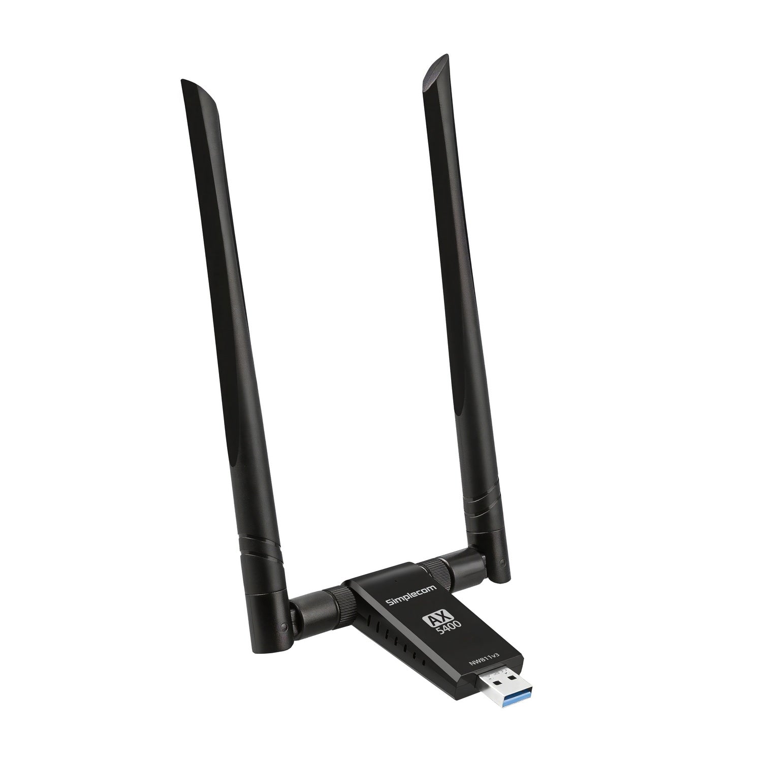 Simplecom NW811v3 AX5400 Tri-Band WiFi 6E USB Adapter with 2x 5dBi High Gain Antennas V28-SIMNW811V3