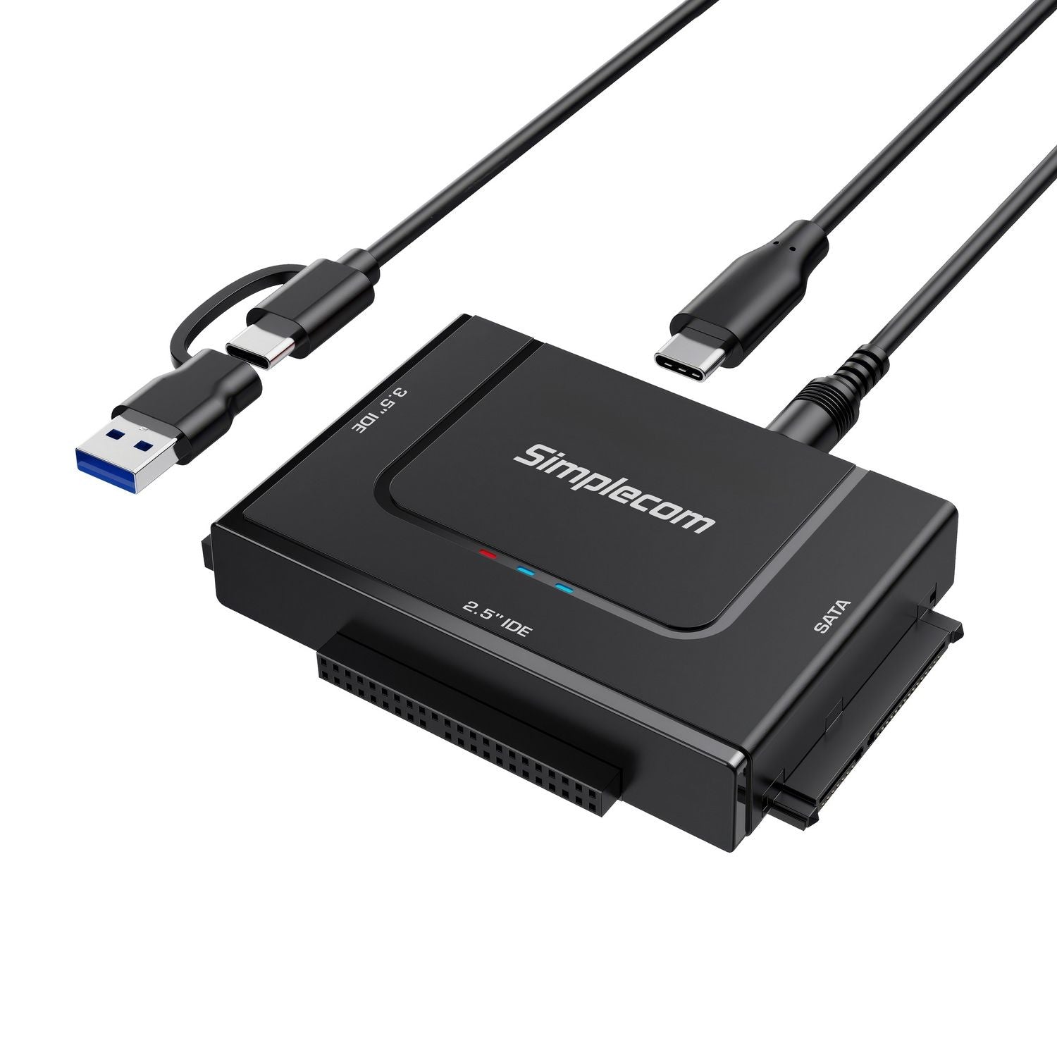 Simplecom SA492C SuperSpeed USB to 2.5", 3.5" & 5.25" SATA/IDE Adapter with Power Supply V28-SIMSA492C