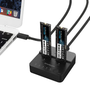 Simplecom SD550v2 USB 3.2 Gen2x2 to Dual Bay NVMe M.2 SSD Docking Station Duplicator Offline Clone V28-SIMSD550V2