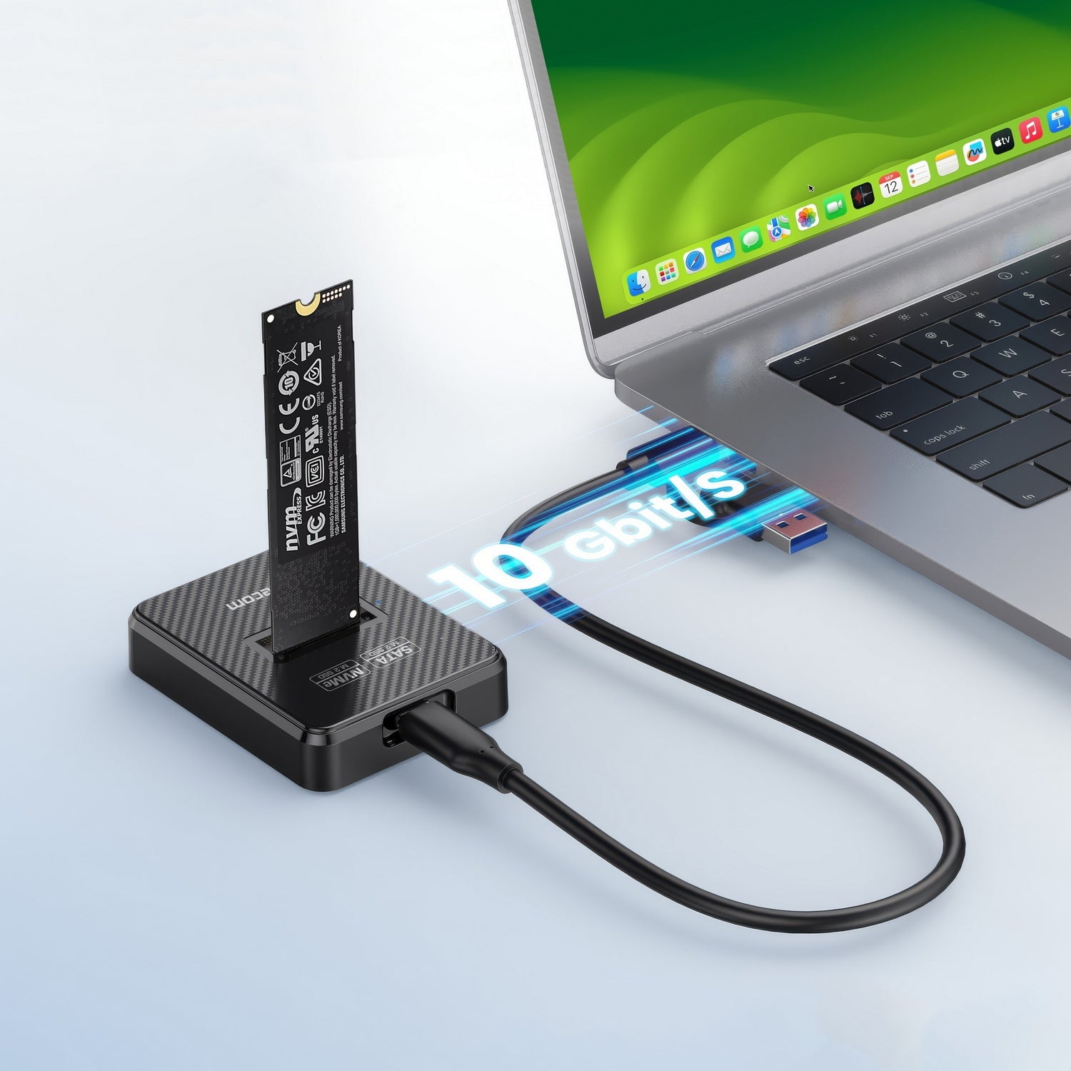 Simplecom SD511 M.2 SSD Docking Station NVMe and SATA Dual Protocol USB 3.2 Gen 2 10Gbps V28-SIMSDSD511