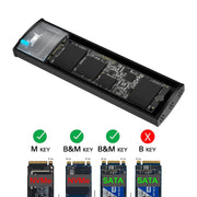 Simplecom SE517 NVMe / SATA Dual Protocol M.2 SSD Tool-Free USB-C Enclosure USB 3.2 Gen 2 10Gbps V28-SIMSE517