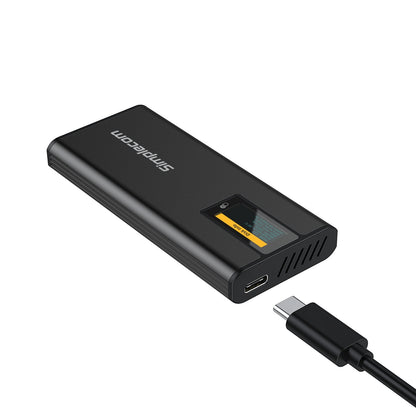 Simplecom SE530 NVMe / SATA M.2 SSD to USB-C Enclosure with SMART LED Screen USB 3.2 Gen 2 10Gbps V28-SIMSE530