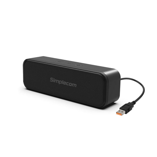 Simplecom UM228 Portable USB Stereo Soundbar Speaker Plug and Play with Volume Control for PC Laptop V28-UM228
