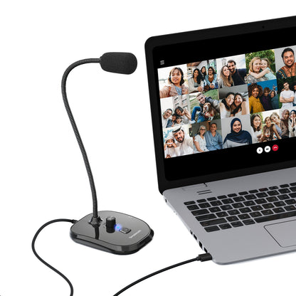 Simplecom UM360 Plug and Play USB Desktop Microphone with Headphone Jack V28-UM360