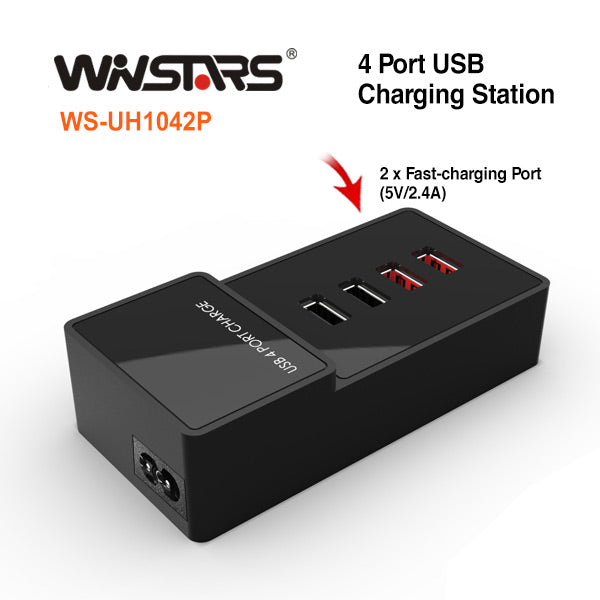 Winstars USB 4-Port Charging Station (WS-UH1042P) V28-USBWIN1042PAC