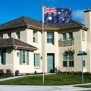 Rustproof Aluminum Flag Pole with 7.2m, Heavy-Duty Telescoping Pole for Outdoors, Gardens, Roof Walls, V284-AUS-1