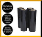 Moofer Premium Pallet Stretch Wrap 500mm x 300m x 25um Black (4 Packs) V289-0003