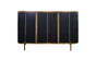 Kingsley Sideboard / Buffet Table - Black V292-BFT-KINGSLEY-BLACKBASE-BLACKMARBLE