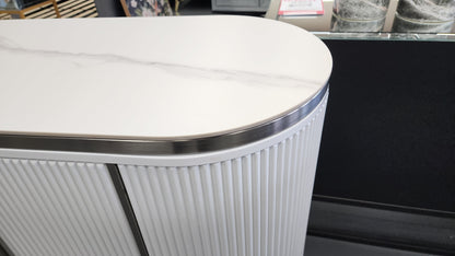 Kingsley Sideboard / Buffet Table - White V292-BFT-KINGSLEY-WHITEBASE-WHITEMARBLE