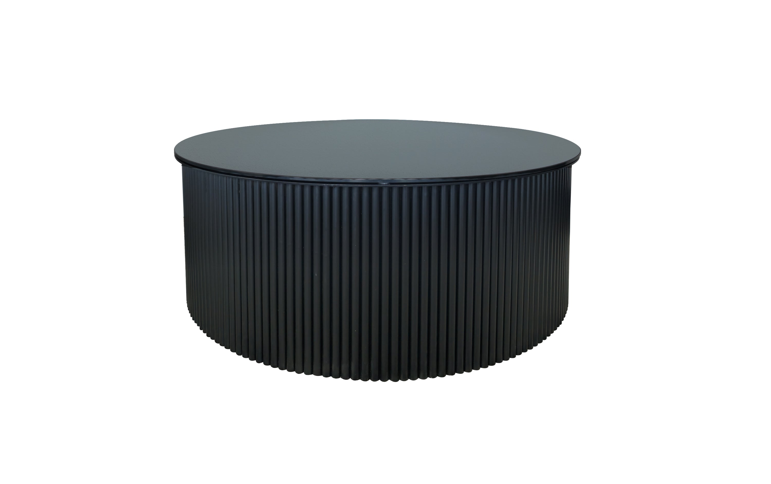 Ripple Black Coffee Table - Black Marble V292-CT-RPLE-BLACKBASE-BLACKMARBLE