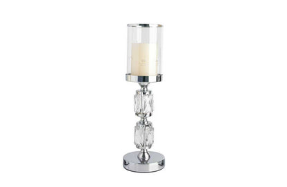 Abode Crystal Candle Holder - Silver - Medium V292-HD-CAND-HOLDER-ABODE-M-SILVER