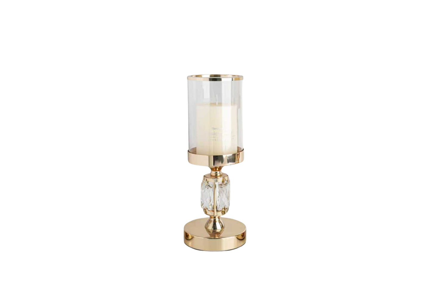Abode Crystal Candle Holder - Gold - Small V292-HD-CAND-HOLDER-ABODE-S-GOLD