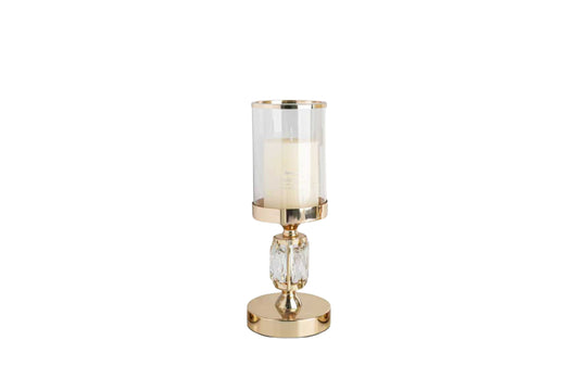 Abode Crystal Candle Holder - Gold - Small V292-HD-CAND-HOLDER-ABODE-S-GOLD