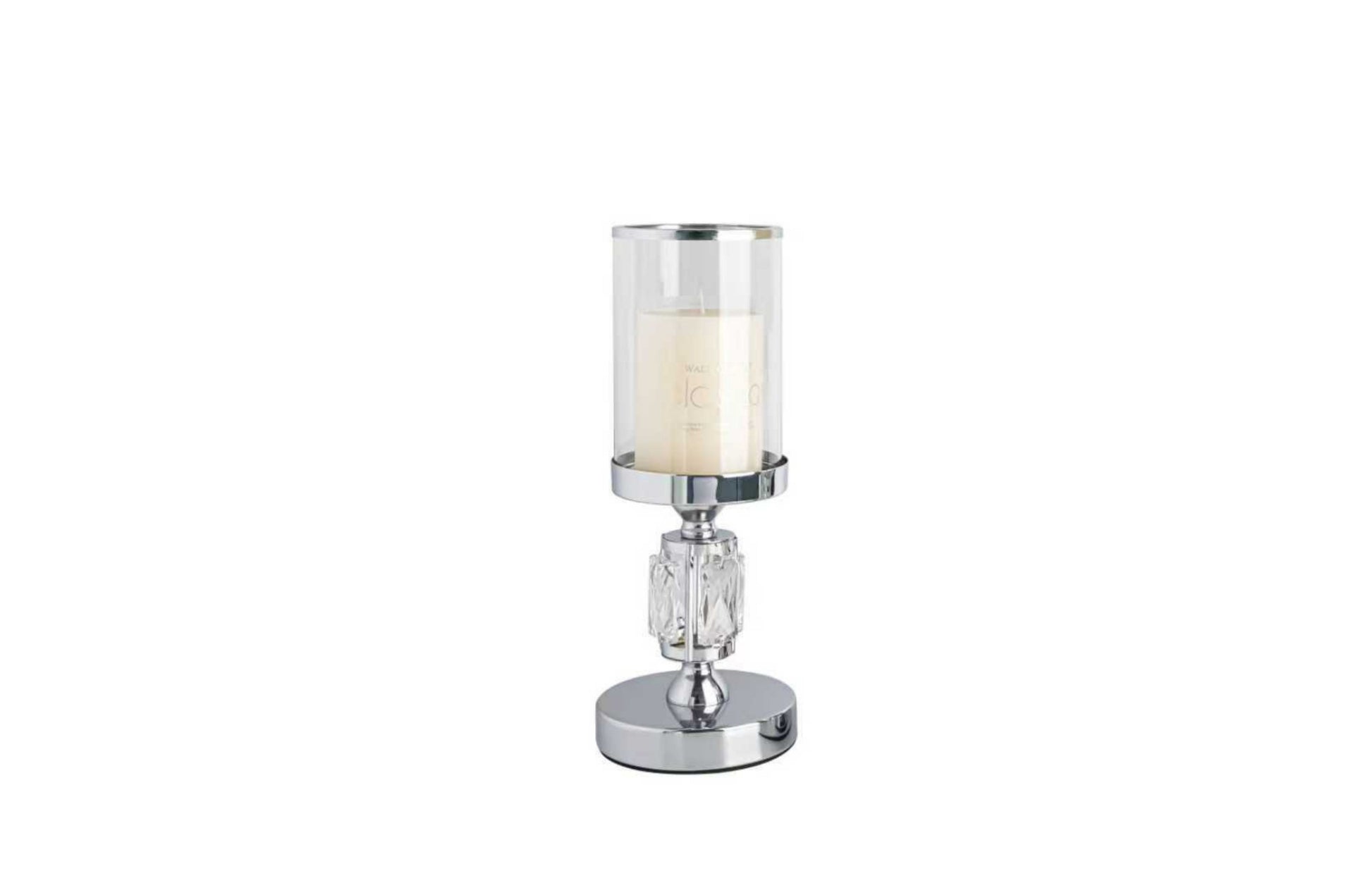 Abode Crystal Candle Holder - Silver - Small V292-HD-CAND-HOLDER-ABODE-S-SILVER