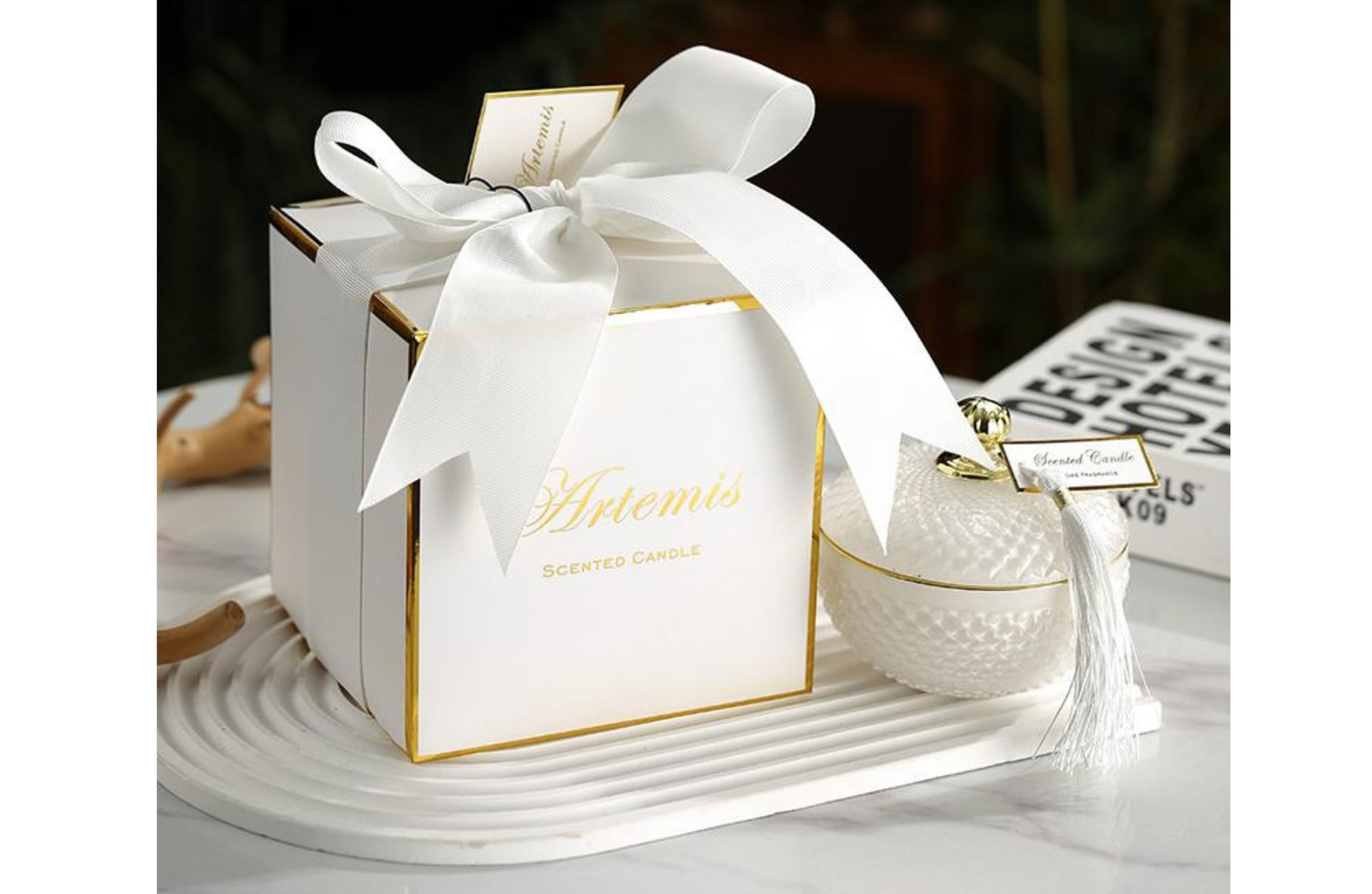 Artemis Candle Caramel V292-HD-CANDLE-ARTEMIS-SCARAMEL-WHITE