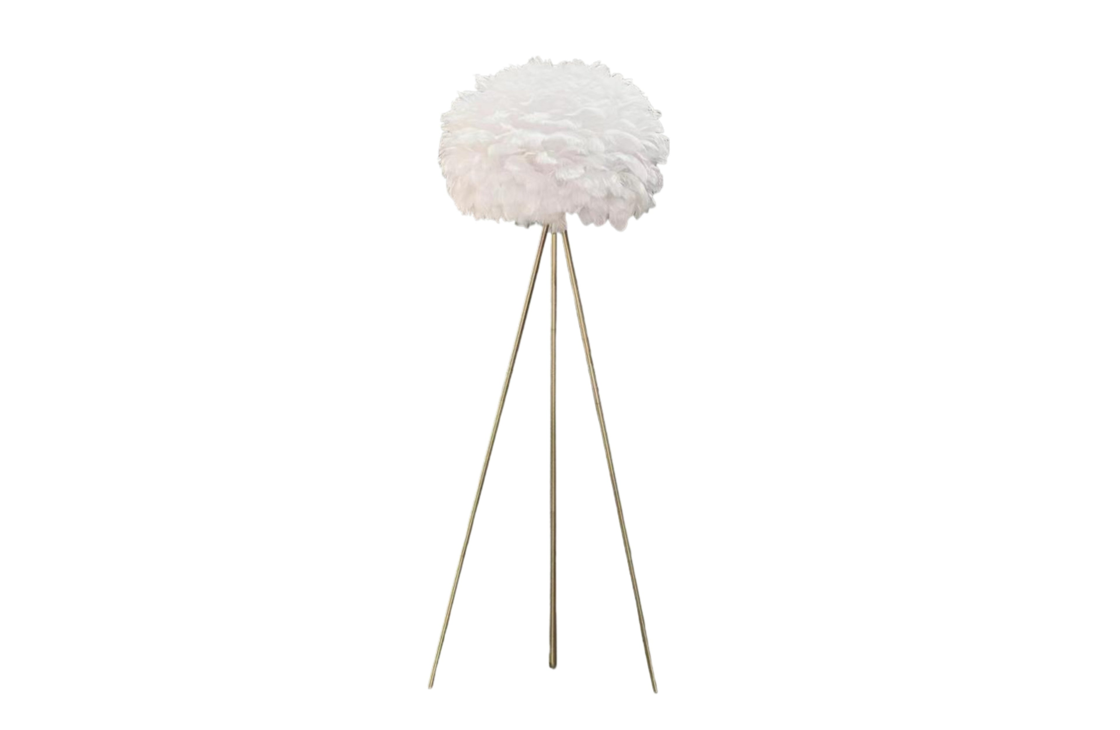 Feather Tripod Floor Lamp V292-HD-LAMP-FEATHER-FLOOR-WHITEGOLD