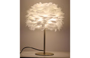 Feather Table Lamp V292-HD-LAMP-FEATHER-TABLE-WHITEGOLD
