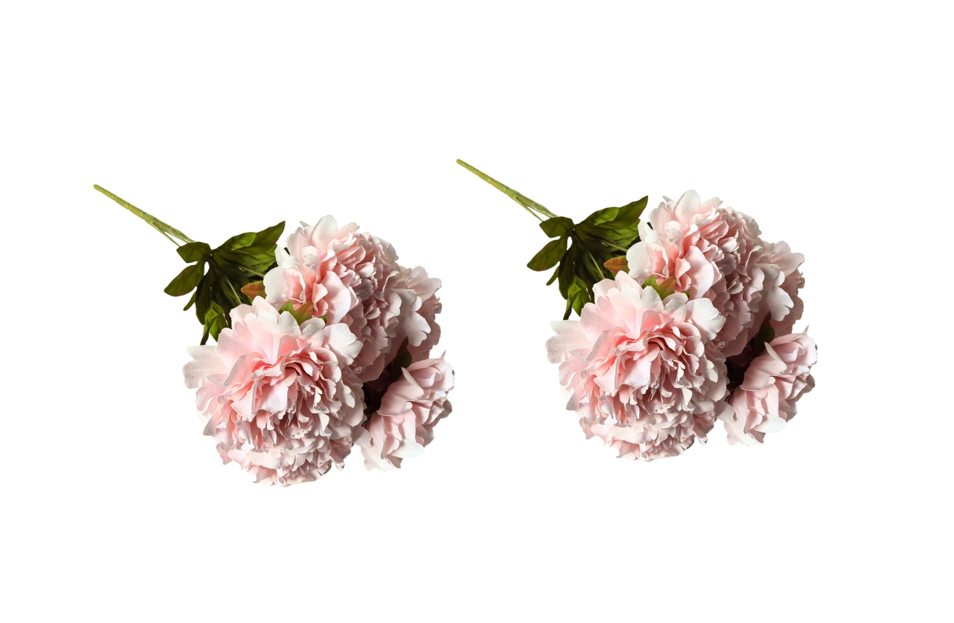 Artificial Bloomed Peony Bunch - Set of 2 Bunches - 45cm with 5 Flowers Each - Soft Pink V292-HD-PLANT-BLOOMPEONY-45CM-SOFTPINK-SO2