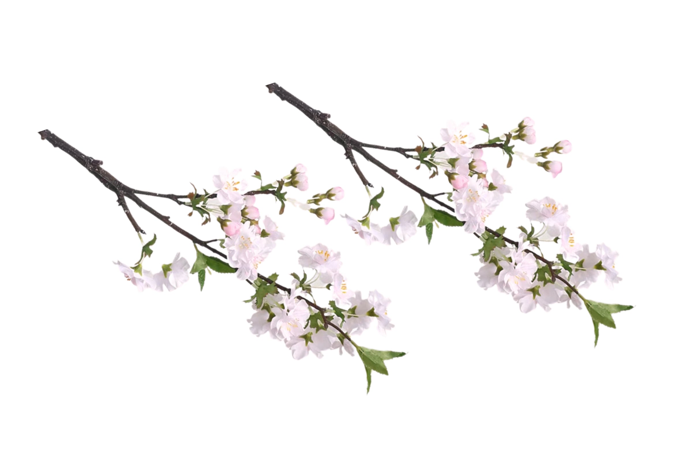 Artificial Single Stem Cherry Blossom 49cm - Soft Pink - Set of 2 Bunch V292-HD-PLANT-CHERRYBLOSS-49CM-LIGHTPINK-SO2