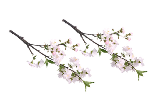 Artificial Single Stem Cherry Blossom 49cm - Soft Pink - Set of 2 Bunch V292-HD-PLANT-CHERRYBLOSS-49CM-LIGHTPINK-SO2