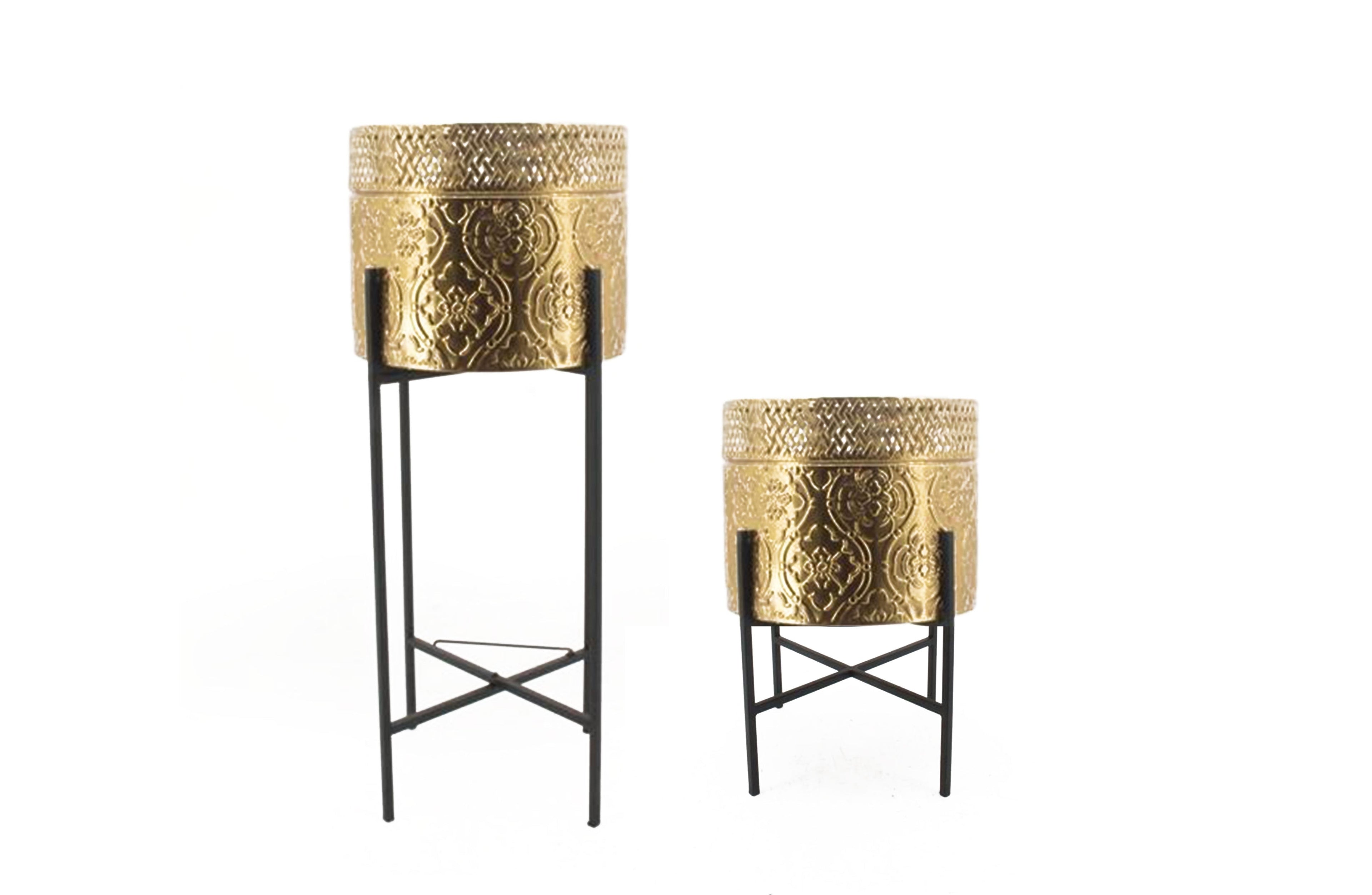 Hope Planter - Gold - Set of 2 V292-HD-PLANTER-S02-HOPE-GOLD