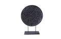 Round Pressed Gold Table Decor - Black V292-HD-ROUNDTABLEPRESSED-BLACK
