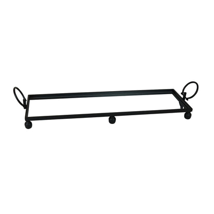 Eliza Mirror Tray with Handles - Large - Black V292-HD-TR-ELI-L-RECT-BLK