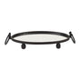 Eliza Mirror Tray with Handles - Oval - Black V292-HD-TR-ELI-M-OVAL-BLK