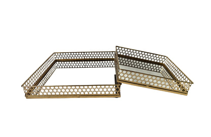 Nina Tray - Rectangle - Large - Gold V292-HD-TR-RECT-L-NINA-GOLD