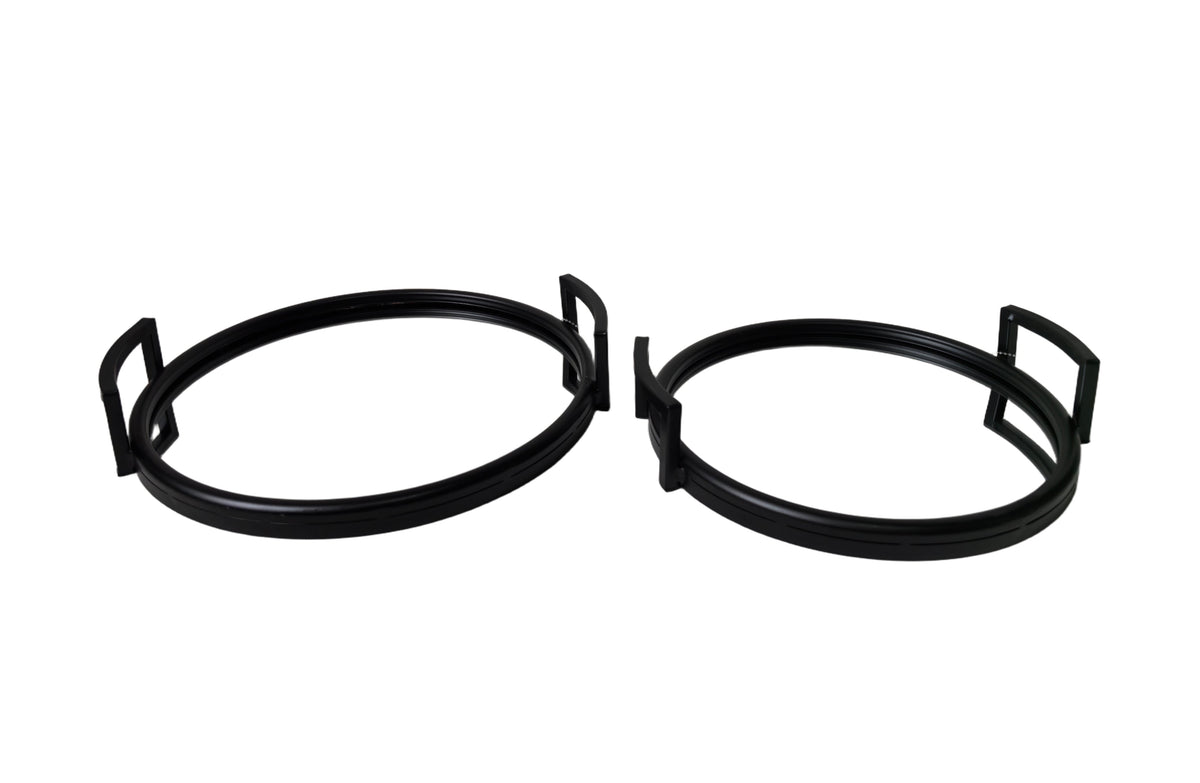 Eliza Round Tray - Large - Black
