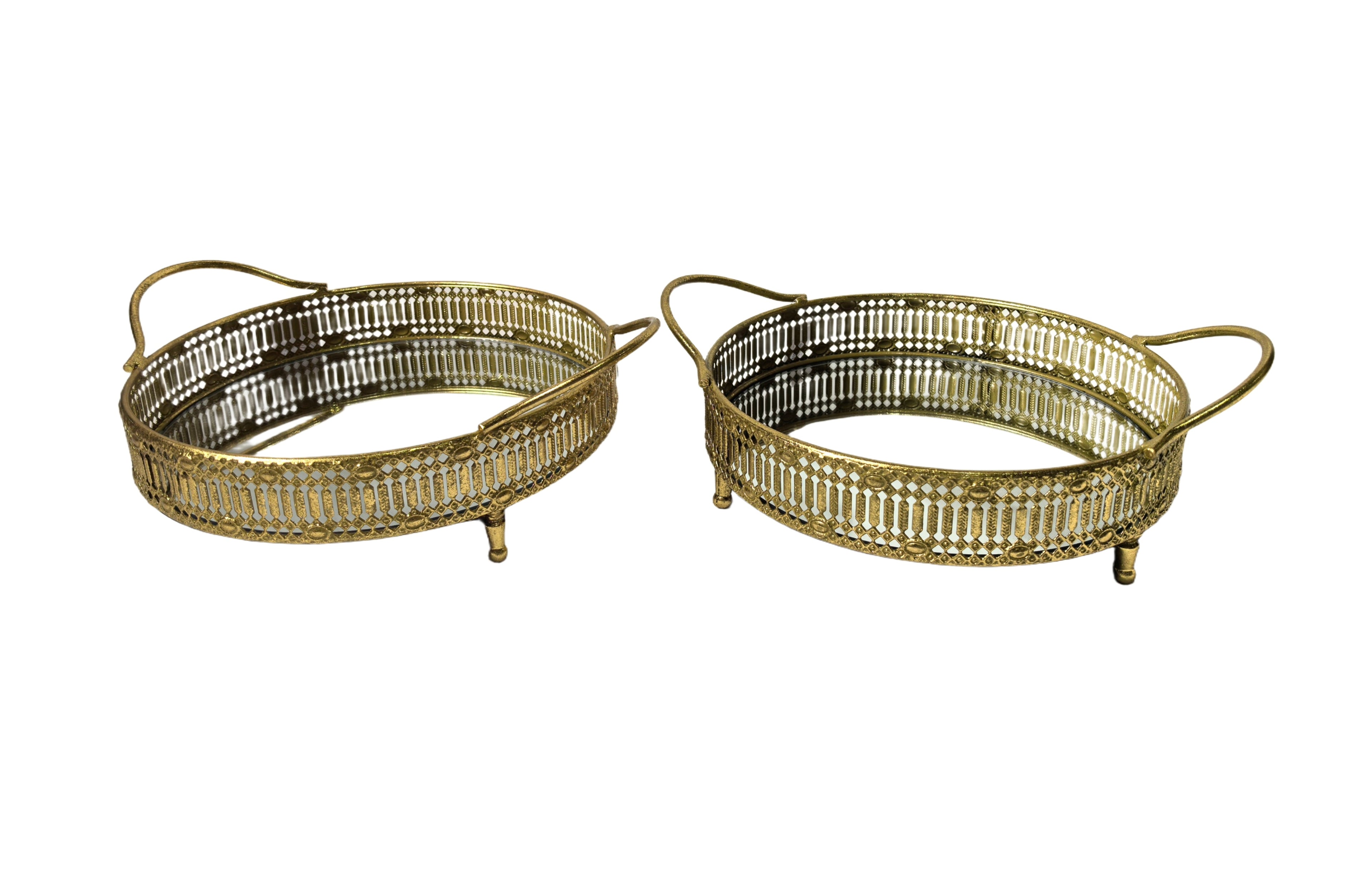 Tessa Round Tray - Large - Gold