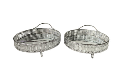 Tessa Round Tray - Large - Silver V292-HD-TR-ROUND-L-TESSA-SILVER